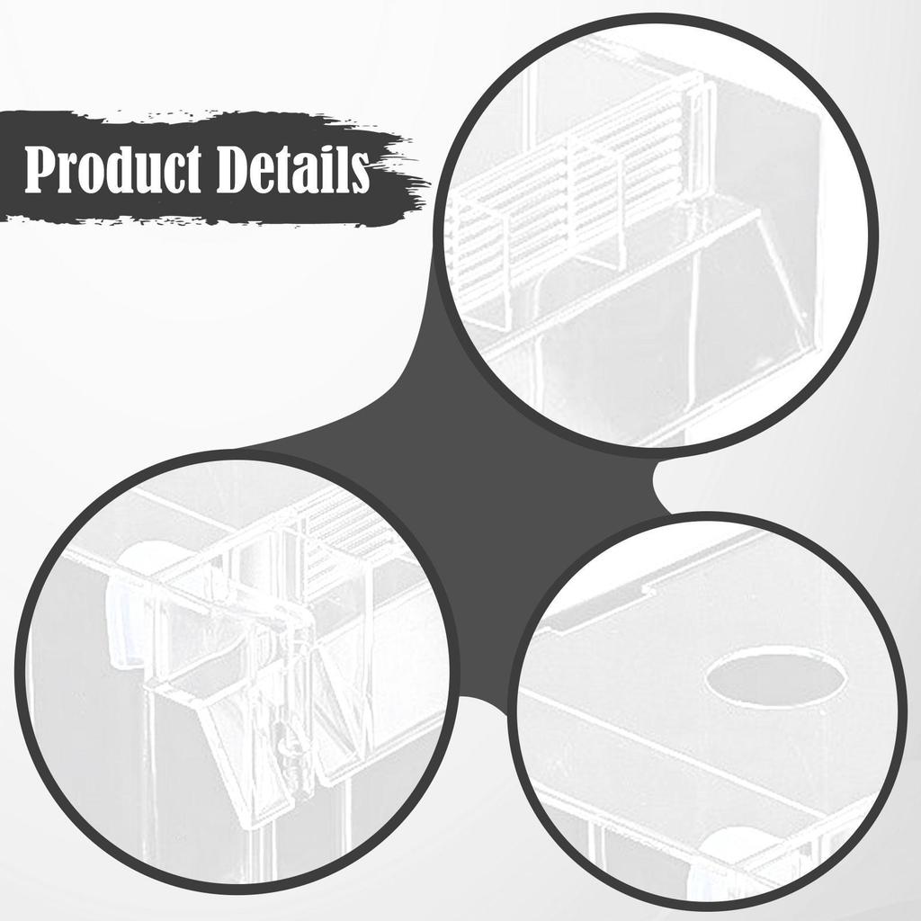 Aquarium Breeder Box Easy to Install Baby Fishes Separation Net Guppy Nursery Separator Shrimp Hanging Betta Hatchery Incubator