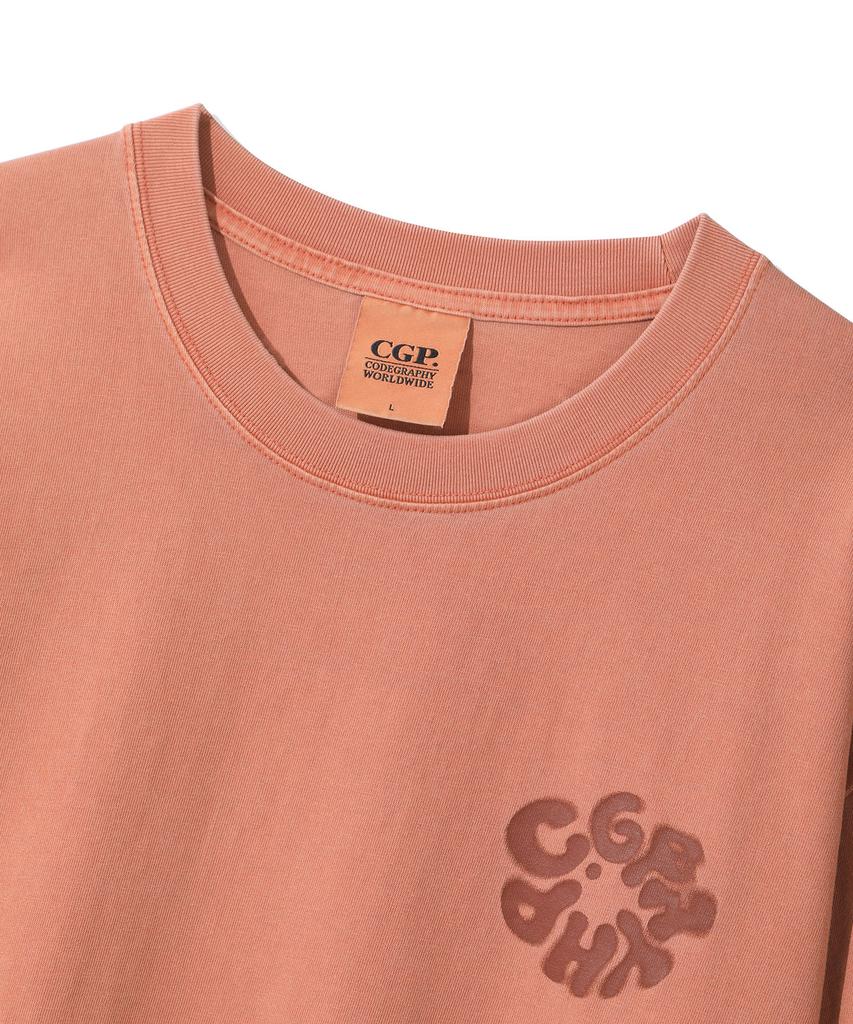 CGP Round C.Graphy Pigment Big Oversized Short Sleeve T-Shirt - Coral