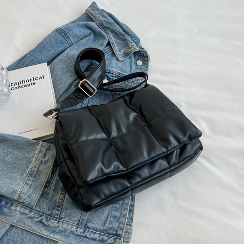 Vintage Large Capacity Armpit Bag Ladies Winter Soft PU Leather Women's Design Handbag Luxury Brand Shoulder Messenger Bag Totes