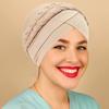 Solid Color Muslim Turban Hat Single Color Milk Silk Two Braids Headscarf Hat