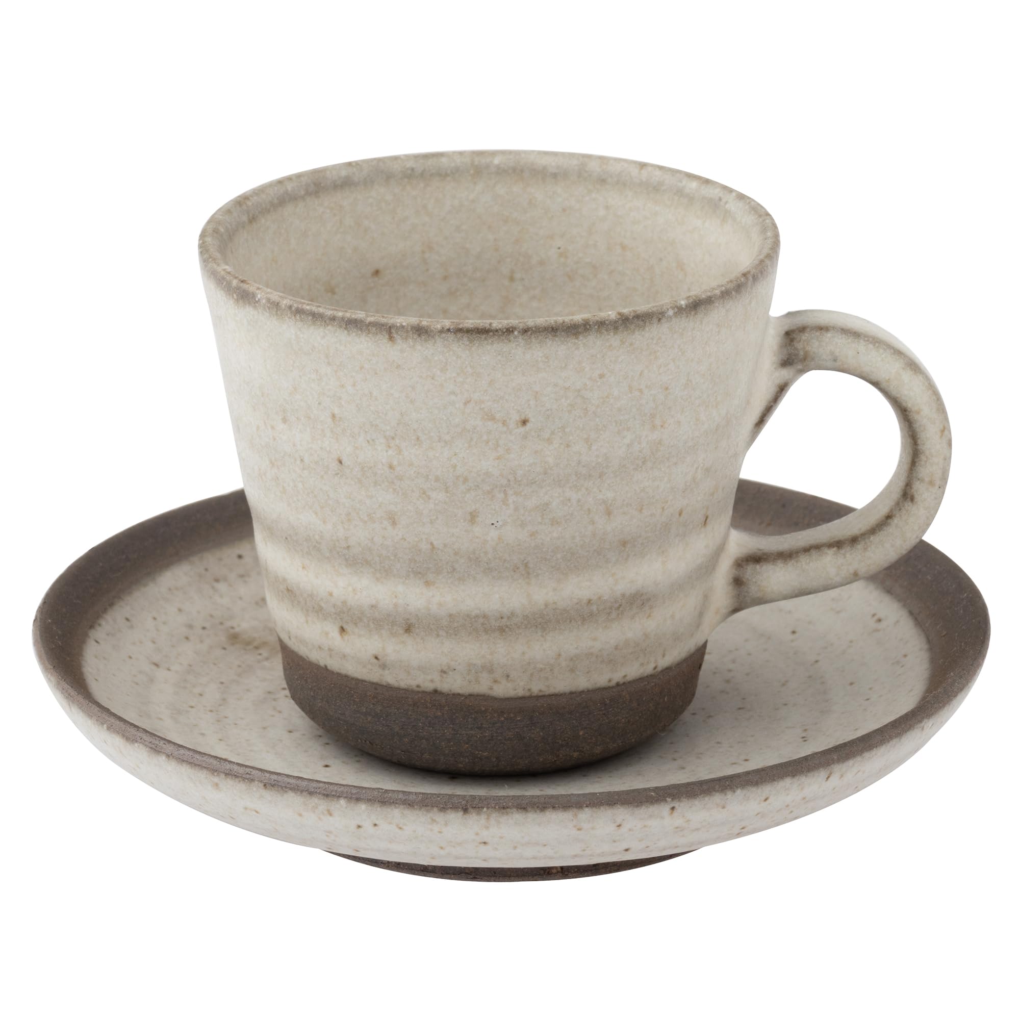 

Marui Seito Shigaraki Ware Hechimon Demitasse Cup and Saucer, 100ml Capacity, White, Hakumai, MR-3-4039