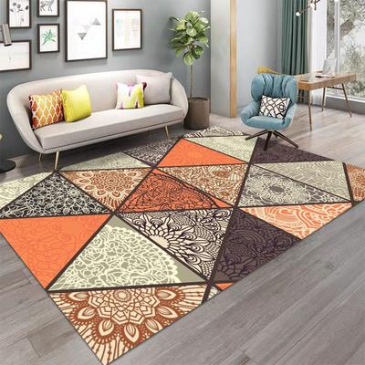 Tappeto Geometrico Mandala Boemo Tappeto con Motivo Etnico Tappetino Morbido Antiscivolo Decorazione per la Casa Soggiorno Camera da Letto Tappetino Moderno per Pavimento