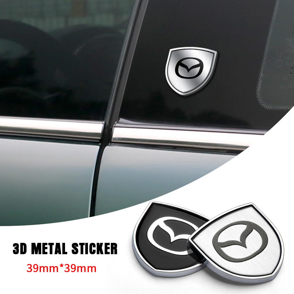 3D Metal Sticker Car Body Trunk Decoration Sticker Shield Shape Car Accessories For Mazda Axela CX-5 CX-3 CX-4 Demio MX3 CX9 323