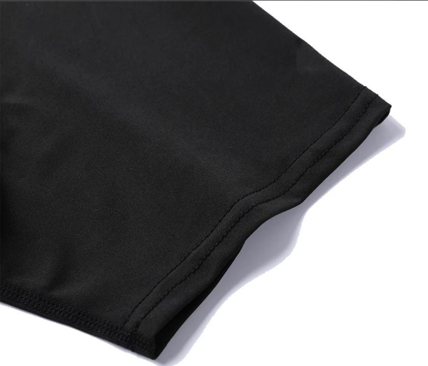 Men's Anime Double-Layer Quick-Dry Shorts & Tee Set for Outdoor Running & Fitness