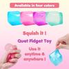 4 Colors Soft Ice Cubes Squishy Toys Stress Relief Balls Slow Rebound Sensory Fidget Toy For Kids Party Favors Birthday Gifts
