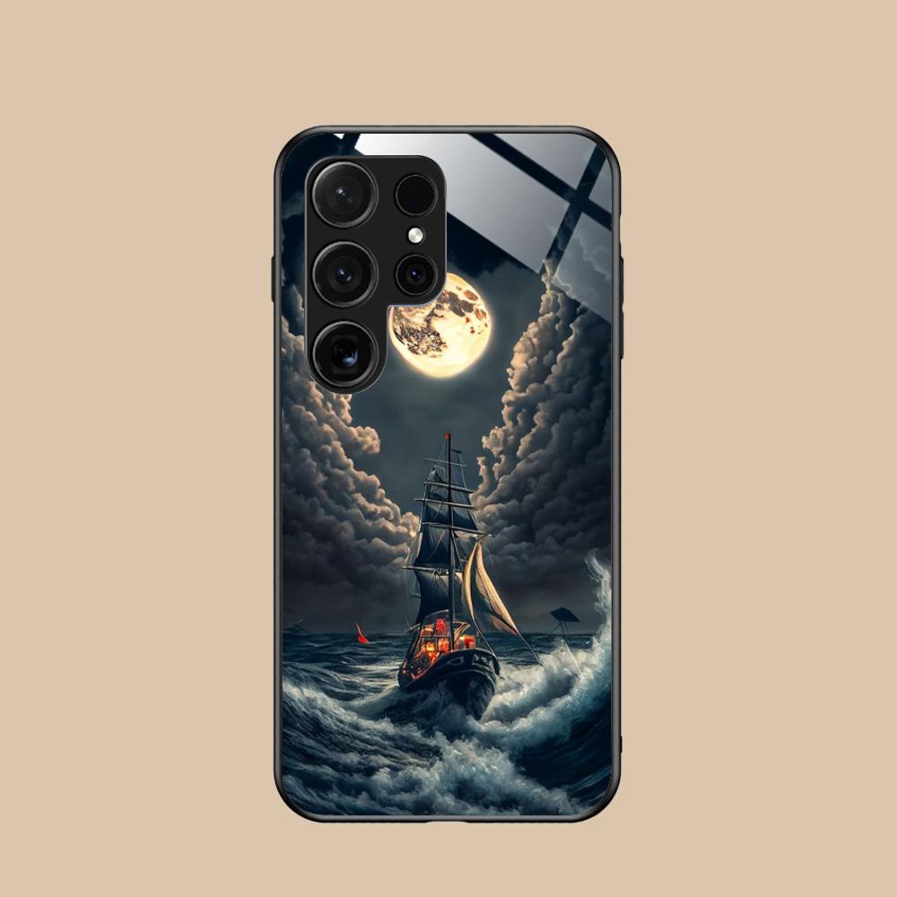 

Pirate Corsair Mobile Phone Case for Samsung Galaxy S26 S25 S24 S23 S22 S21 S20 Note20 Plus FE Ultra Glass Colorful Cover Cover Galaxy S25+