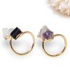 Handmade Crystal Cluster Rings Finger Jewelry Adjustable Size Rings Unique Druzy Stone Open Rings Fashionable Ornament