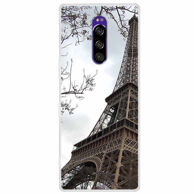Funda de Silicona Suave para Sony Xperia 1 Funda Moda Transparente Fundas de Teléfono Tigre para Sony Xperia1 XZ4 SO-03L SOV40 J8110 Coque Parachoques