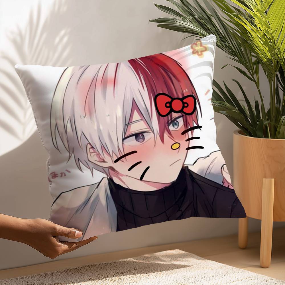 Kawaii Shoto Todoroki Chibi Pillow Case Plush Fabric Soft  Pillowcase Double Sided Print Cushion Cover Household Gifts