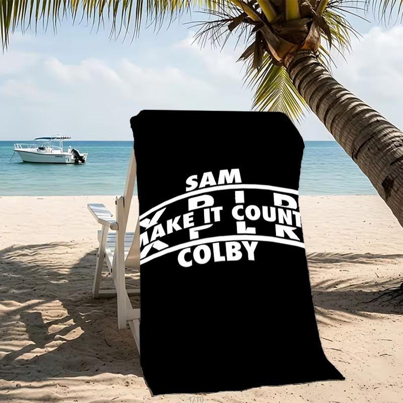 Beach Towel with Sam and Colby Pattern - Soft,absorbent,machine Washable Lightweight&Modern,swimming,Travel Essentials