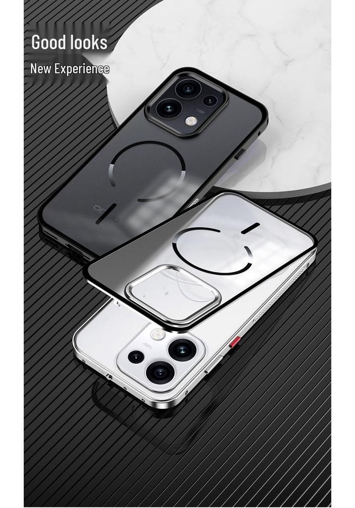OPPO Reno 16 Overseas Magnetic Ring Case - Frosted, Drop-Proof Design