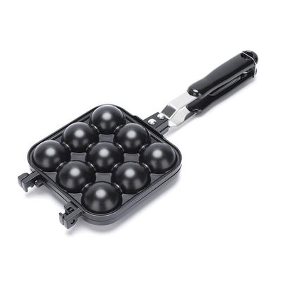 Sartén para takoyaki de 9 agujeros, molde para hacer takoyaki, pulpos, albóndigas, bandeja antiadherente para hornear, perfecta para pulpos, albóndigas y panqueques