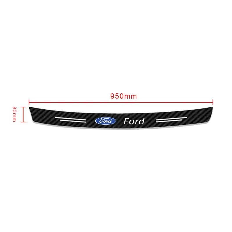 

New 2026 Car Sticker 1Pcs Carbon Fiber Car Rear Bumper Trunk Guard Protected Stickers For Ford Fiesta EcoSport Ranger Mondeo Mus