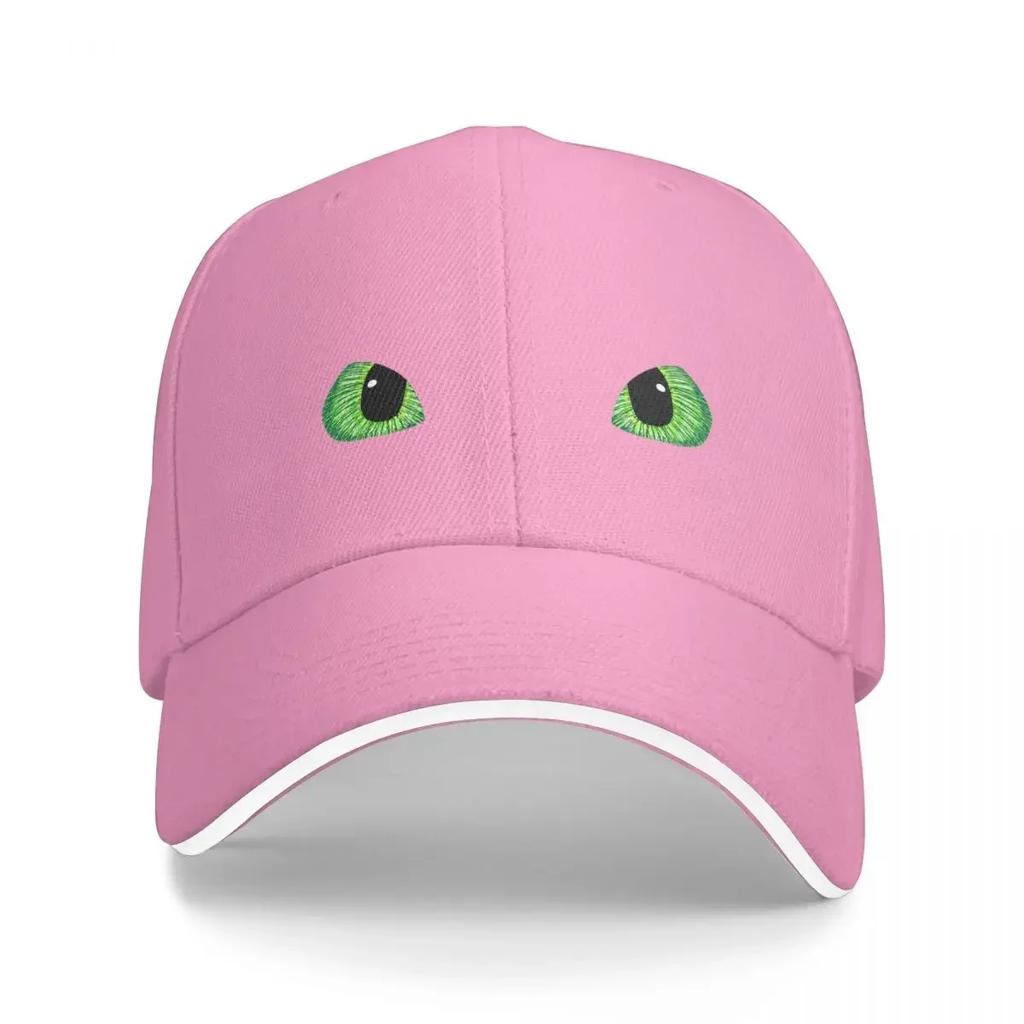Green Toothless Dragon Eyes Drawing Baseball Caps Snapback Fashion Baseball Hats Breathable Casual Outdoor For Men's And Women's