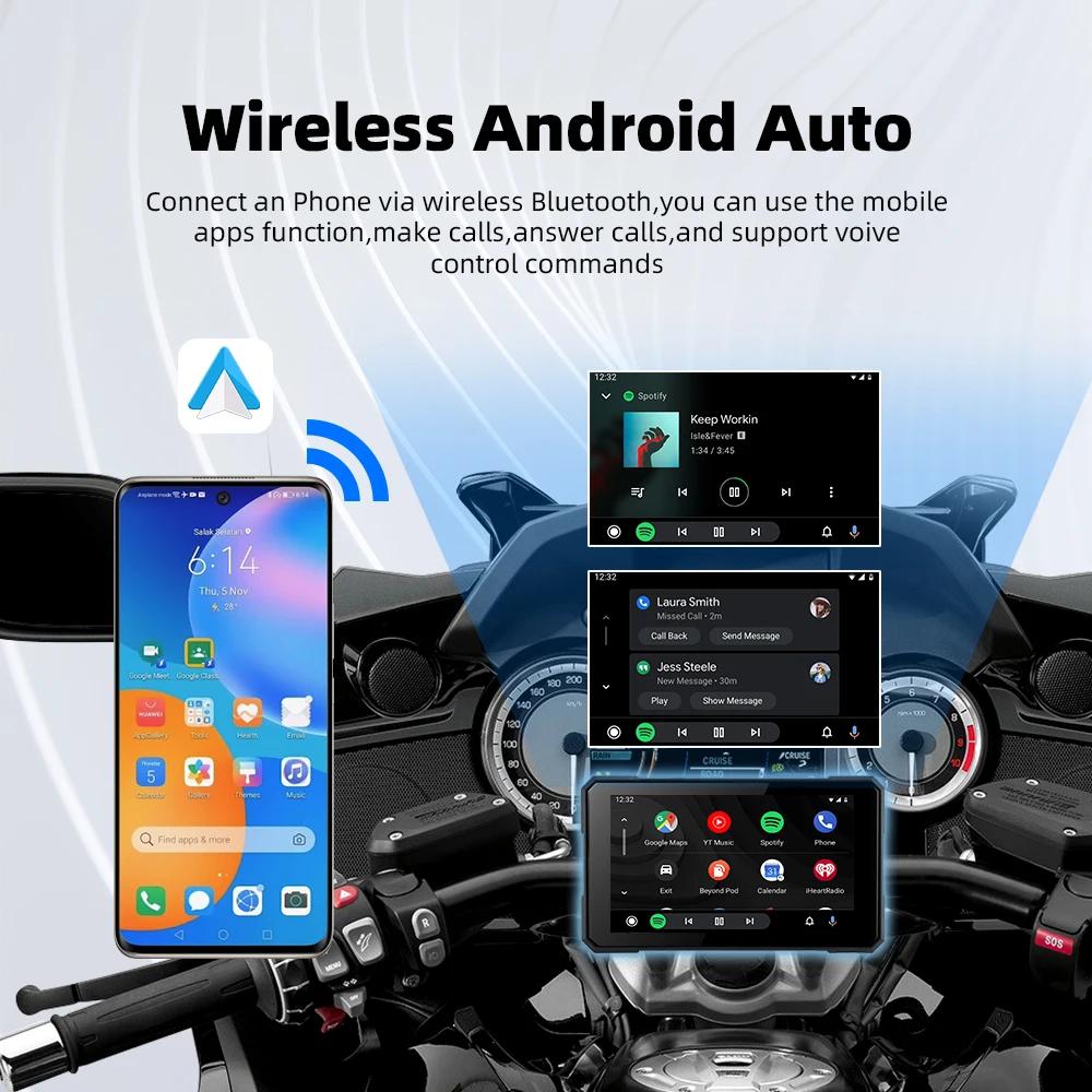 M19 Motorcycle CarPlay Android Auto 5.0 Inch 2 IN 1 Digital GPS Moto Navigation Motorcycle Dashboard Display Screen