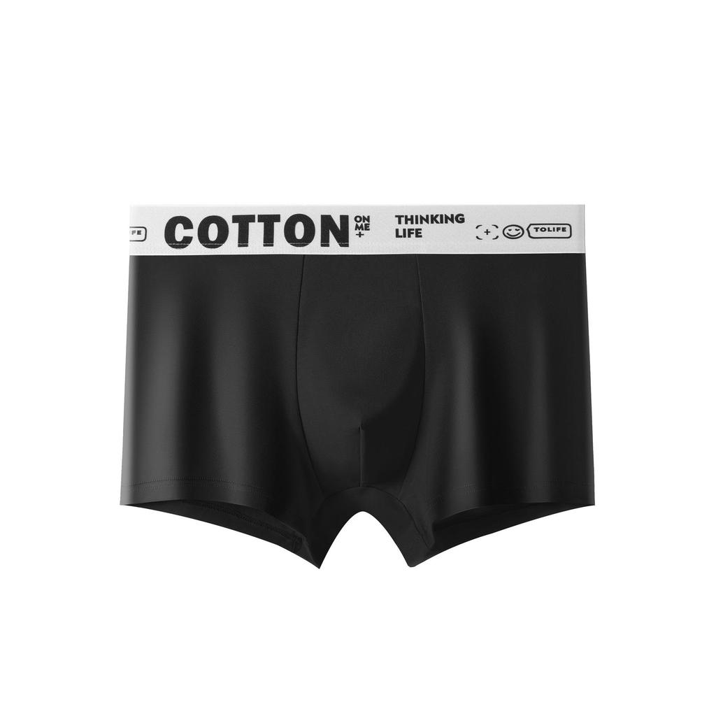 Men's Mid-Waist Boxer Briefs - Pure Cotton, Antibacterial, Breathable, Comfortable, High Elasticity, Non-Tight 60 Combed Cotton.