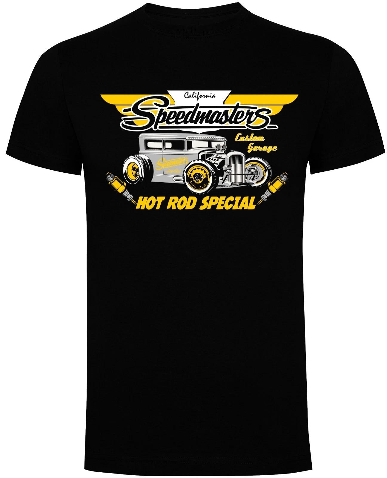 Cali Speed Masters Vintage Hotrod T-Shirt (Black) -American Muscle Car M