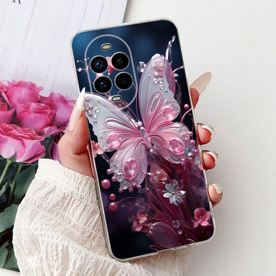 For Huawei Nova 13 Case Nova13 5G Cover BLK-AL80 Funda Popular Flower Butterfly Soft Clear Silicone Cases For Nova 13 Pro Bumper