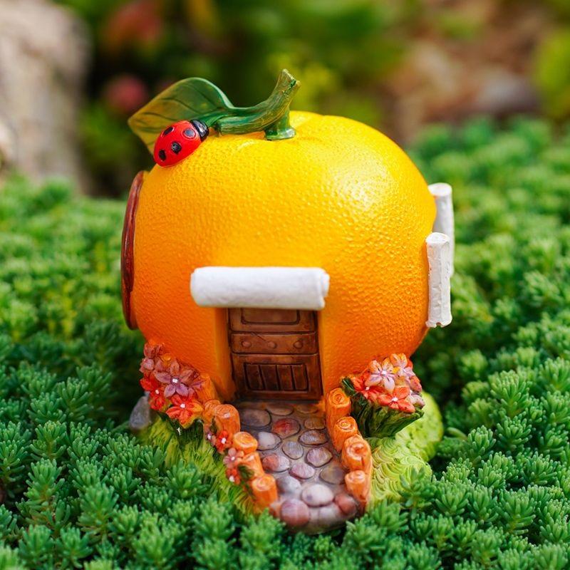 Orange House Creative Fruit House Ornament Desktop Micro Landscape Bonsai Car Decoration Gift Kindergarten Landscape