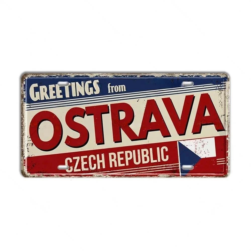 Paesi Bassi BELGIO AUSTRIA CECHIA POLONIA Targa Landmark Città Segno in Metallo Decorativo Targa per Veicoli Man Cave Bar Decorazione da Parete