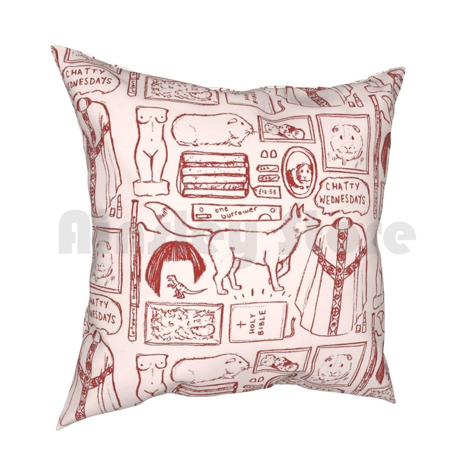 Fleabag Illustration Pillow Case Printed Home Soft Throw Pillow Fleabag Flea Pheobe Waller Bridge Haircut Quote Fox 30x30cm 12x12in