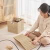Hand-Woven Imitation Rattan Storage Box Foldable Dirty Clothes Underwear Storage Basket Office Desktop Sundries Container