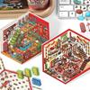 1Set Cartoon 3D Landscape Stickers Pocket Cabin Scene Stacking Pasting Stickers Diy Decoration Stickers Festival Birthday Gifts