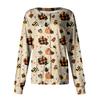 Women's Long Sleeve Single Breasted Halloween Print Cardigan Sweater