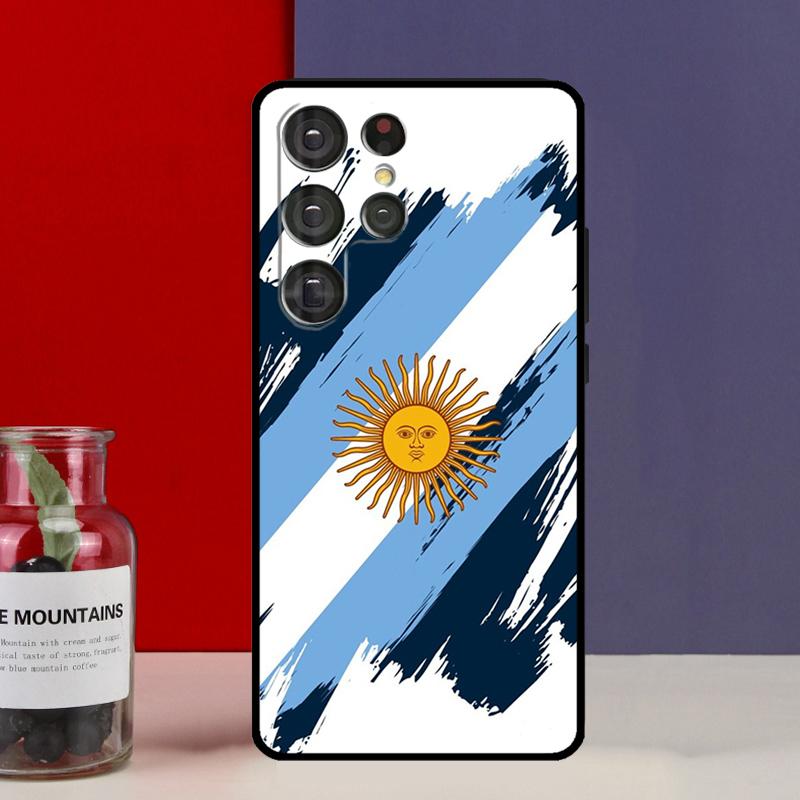 Argentine Flag Funda Case For Samsung Galaxy S25 Ultra S9 S10 S20 S21 S22 Plus S23 FE S24 Ultra Phone Cover