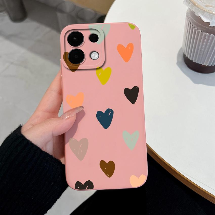 For Oppo K12 A5 A5X Realme 5 6 7 8 9 10 Pro Plus Phone Case Pretty Love Heart Pattern Soft Silicone Upgraded Anti Fall Protective Cover For Oppo Shell