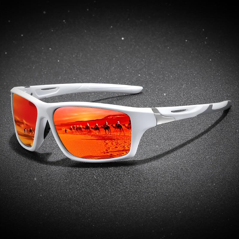 Polarized Sports Sunglasses for Men, High-Quality TAC Lens & PC Frame, Full Rim, UV Protection, Alloy Decorative, for Climbing