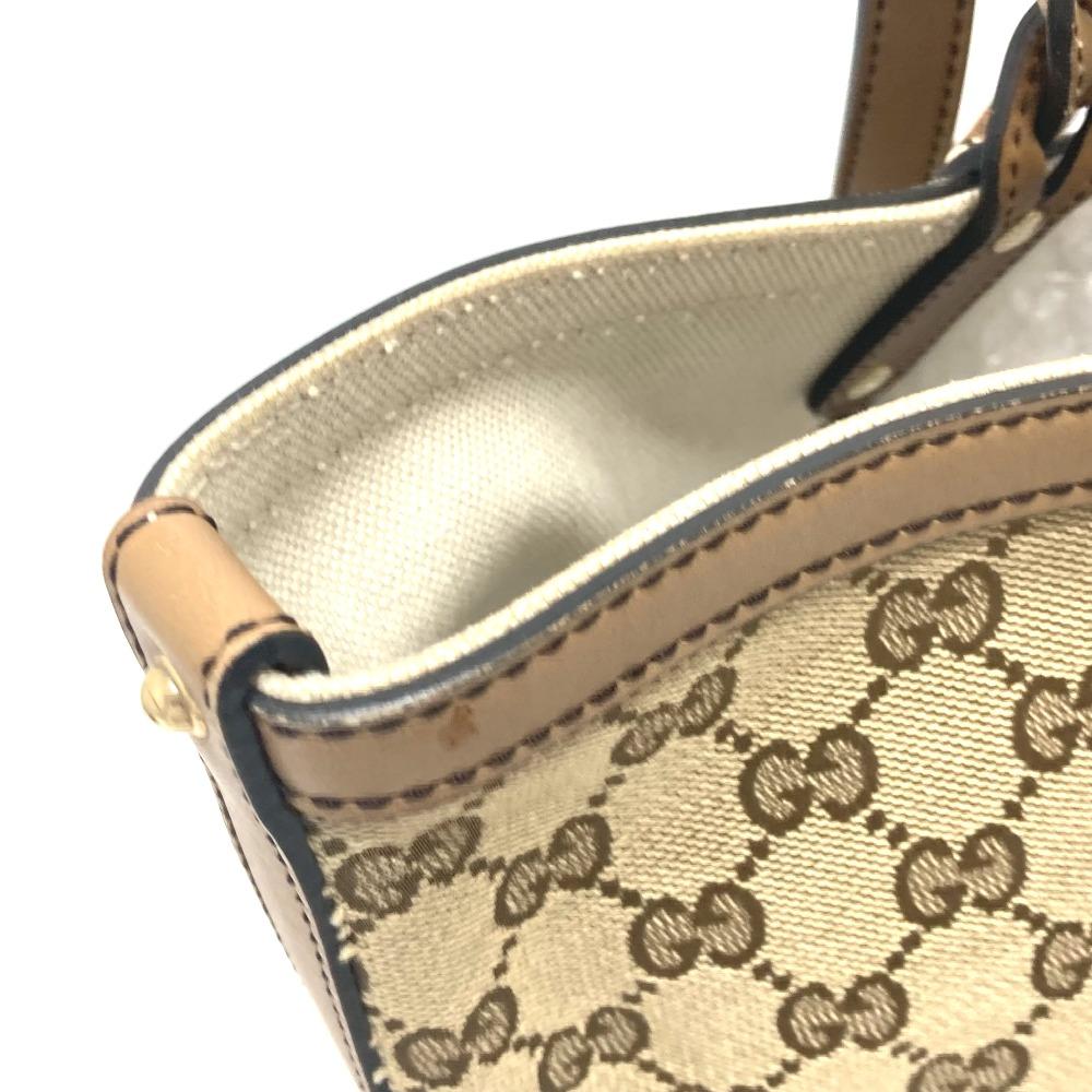 Gucci 247209 GGCanvas Tote Bag with Pouch GGCanvas Beige X Brand/GoldHardware