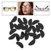 20 Pairs Silicone Eyeglass Nose Pads D Shaped Slip Resistant Adhesive Nose Cushions for All Types Glasses