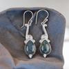 Authantic Moss Agate Gemstone 925 Sterling Silver Handmade Jewelry Earrings EE-37-28