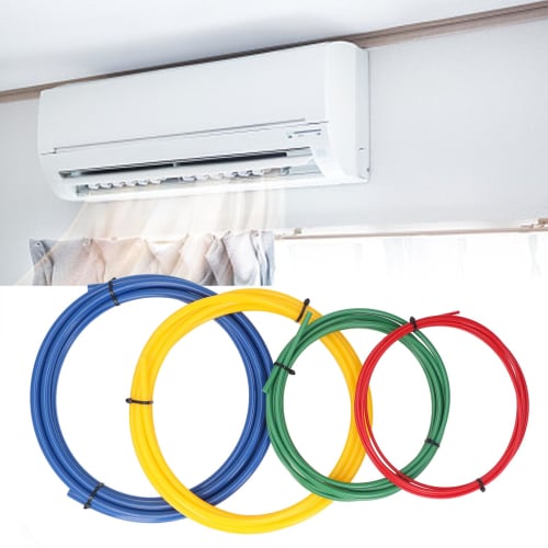 Reusable Manual Copper Pipe Bender with PE Plastic Elbow Strips, 4 Meters, 1/4", 3/8", 1/2", and 5/8", 4 Pieces