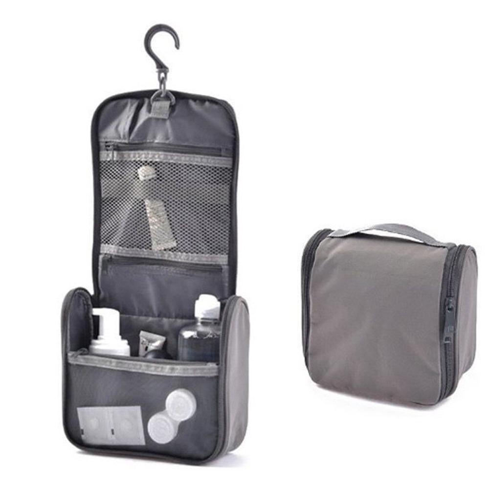 Foldable Travel Cosmetic Bag Waterproof Toiletry Bag Carabiner Folding Wash Bag  Home & Travel