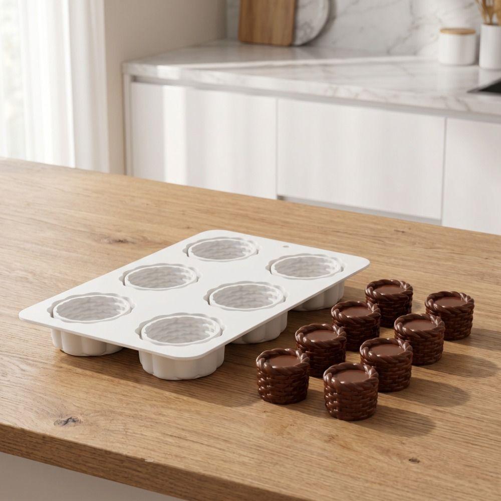 6-Cavity Chocolate Dessert Mold Creative DIY Baking Cake Molds Pastry Making