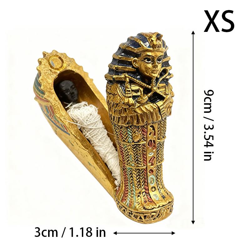 

Ancient Egypt Mummy Ornament Tutankhamun Coffin Pharaoh Handicraft Mysterious Pyramid Attraction Travel Souvenir Decoration Gift