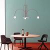 Modern Design Geometric Restaurant Chandeliers Glass Ball Nordic Creative Living Room Home Decoration Arched Lighting Fixtures