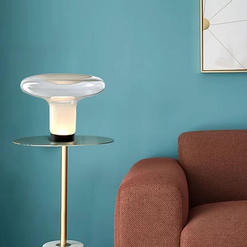 Italy Design Mushroom Table Lamps Glass Desk Light Close To Original for Bedroom Living Room