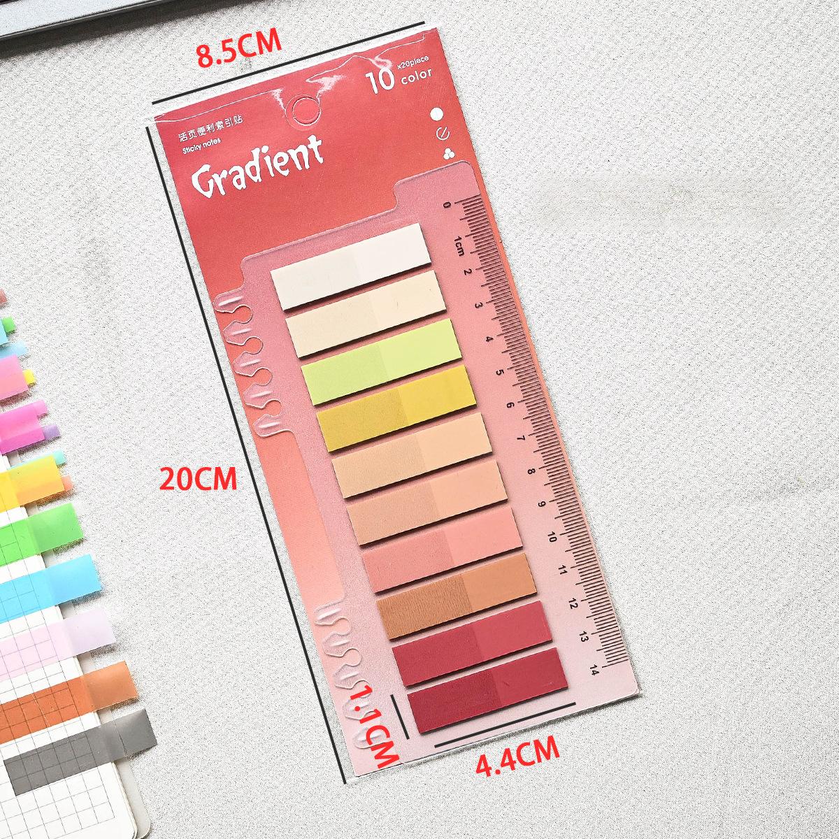 

Сплошной цвет липкие этикетки для заметок с индексом для книг, маркер для страниц, бумажная закладка, разрываемые водонепроницаемые стационарные наклейки 20*8.5cm