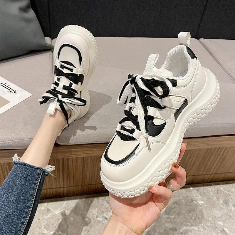 New High Quality Women Flats Sneakers Fashion Thick Sole Casual Ladies Vulcanized Shoes Platform Sneaker for Women