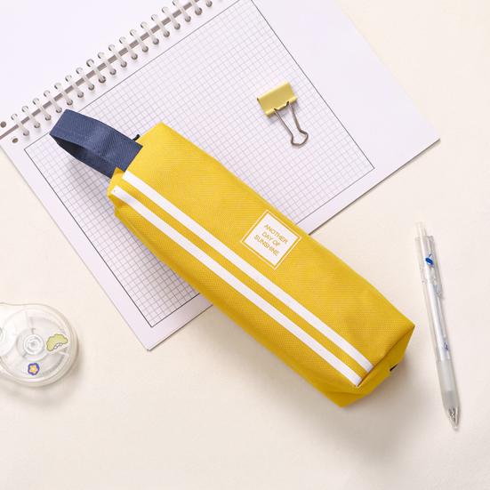 Tragbare Leinwand-Federtasche mit Griff Große Kapazität Schreibwarentasche Schüler-Stifte-Organizer für Stifte Marker Lineale Schulanfangsgeschenke