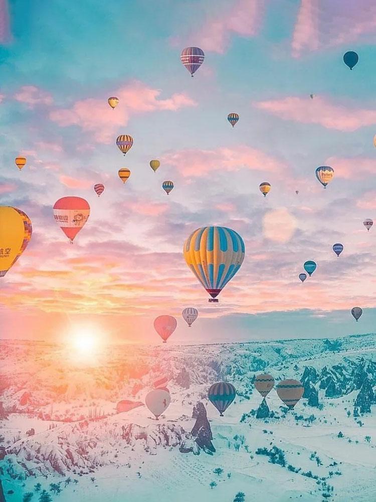 

DIY полный круг алмазная живопись вышивка крестиком 3D воздушный шар комиксы домашнее декоративное искусство Пейзаж алмазная живопись 5d алмазная живопись Full Square 25X37.5CM