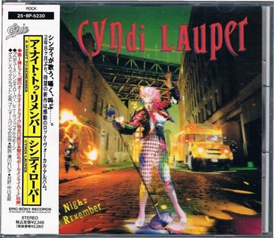 CD CYNDI LAUPER  A Night To Remember 258P5230 EPIC 1989 Japan Pop Used