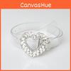 Classic Heart Shaped Sequin Rhinestone Waist Belt For Women Fashion Accessory