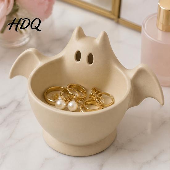 Versatile Storage Bowl 3D Printed Halloween Ghost Bowl, Trick or Treat Snack Candy Serving Decorative Tray Dish, Party Supplies Dish