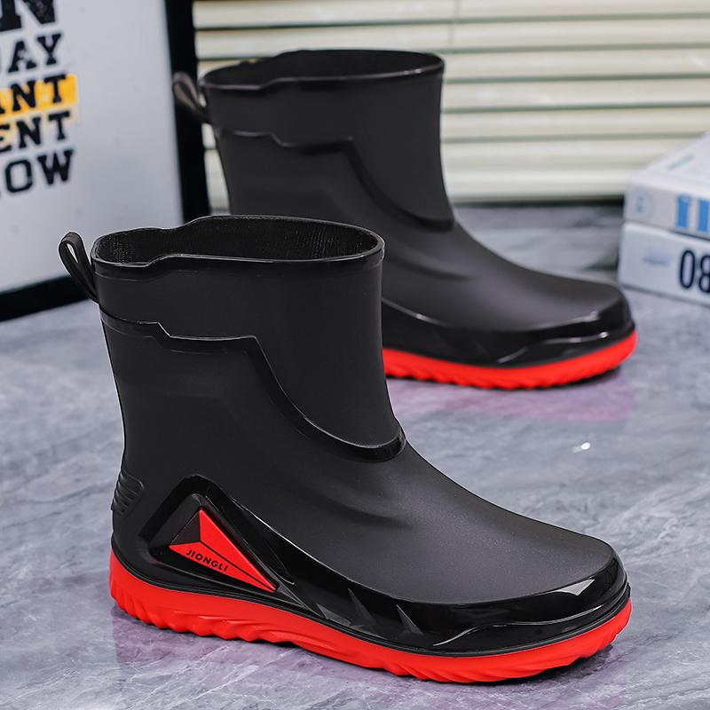 

Waterproof Men s Rain Boots Agricultural Breathable Anti-skid Durable Work Shoes Male Summer Outdoor Fishing Rubber Boots 44