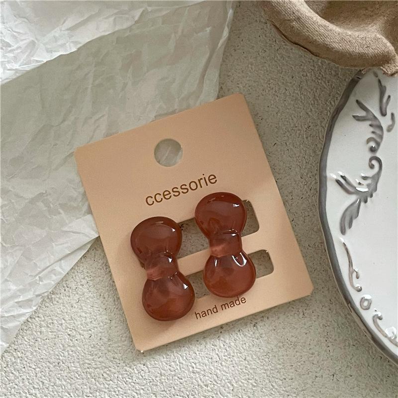 Mini and Cute Colorful Plastic Bow Hair Clips  Playful and Girlish Side Bangs Clips  Duckbill Clips