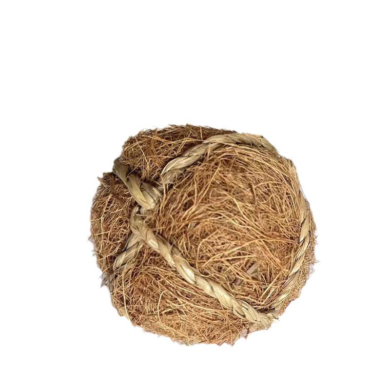 Natural Handmade Woven Rattan Teething and Chew Toy for Rabbits, Hamsters, and Chinchillas - Boredom Relief Ball